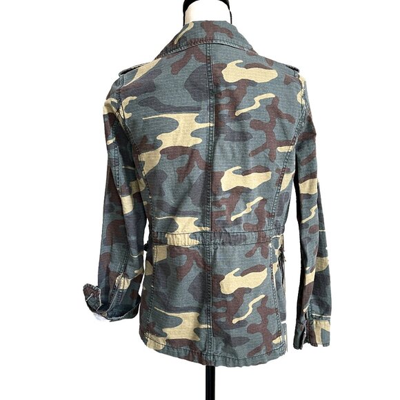 MADEWELL Women’s Camo Military Utility Jacket Green Khaki Size XS Cotton - Picture 3 of 9